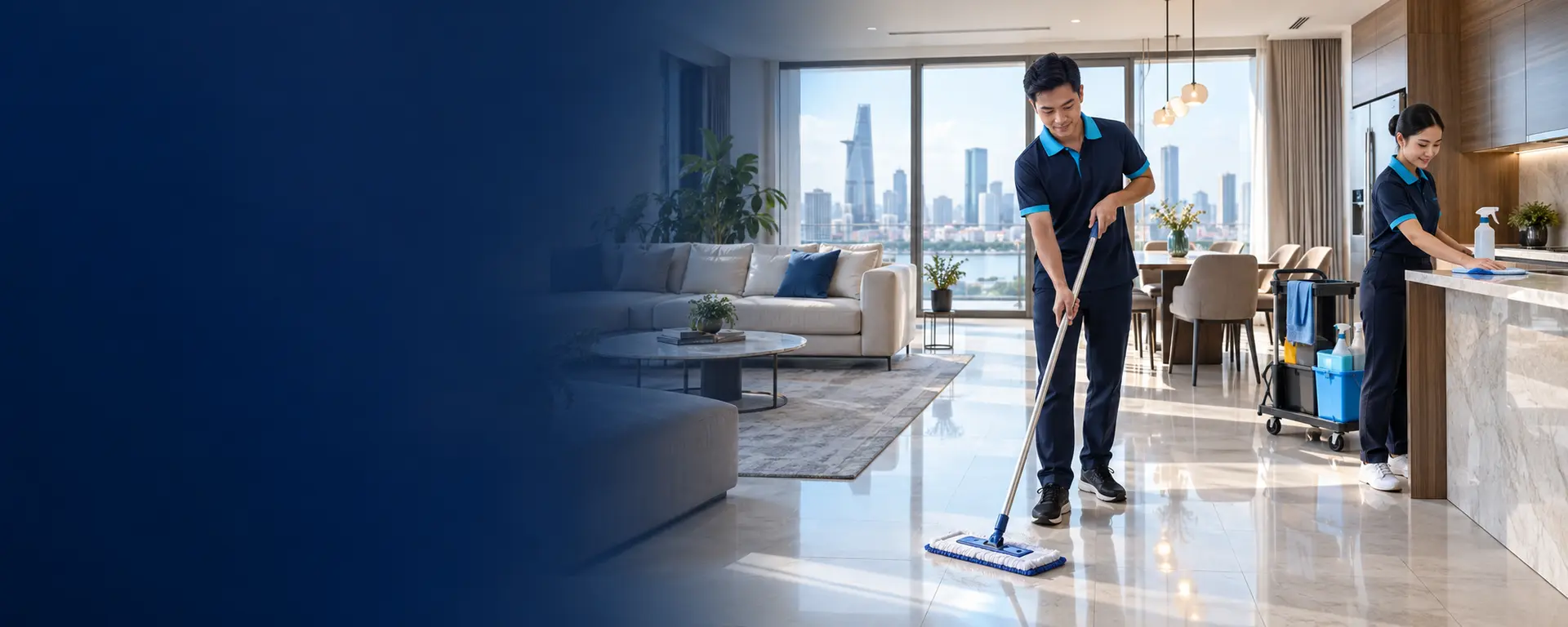 Vệ sinh căn hộ Đức Tín Clean