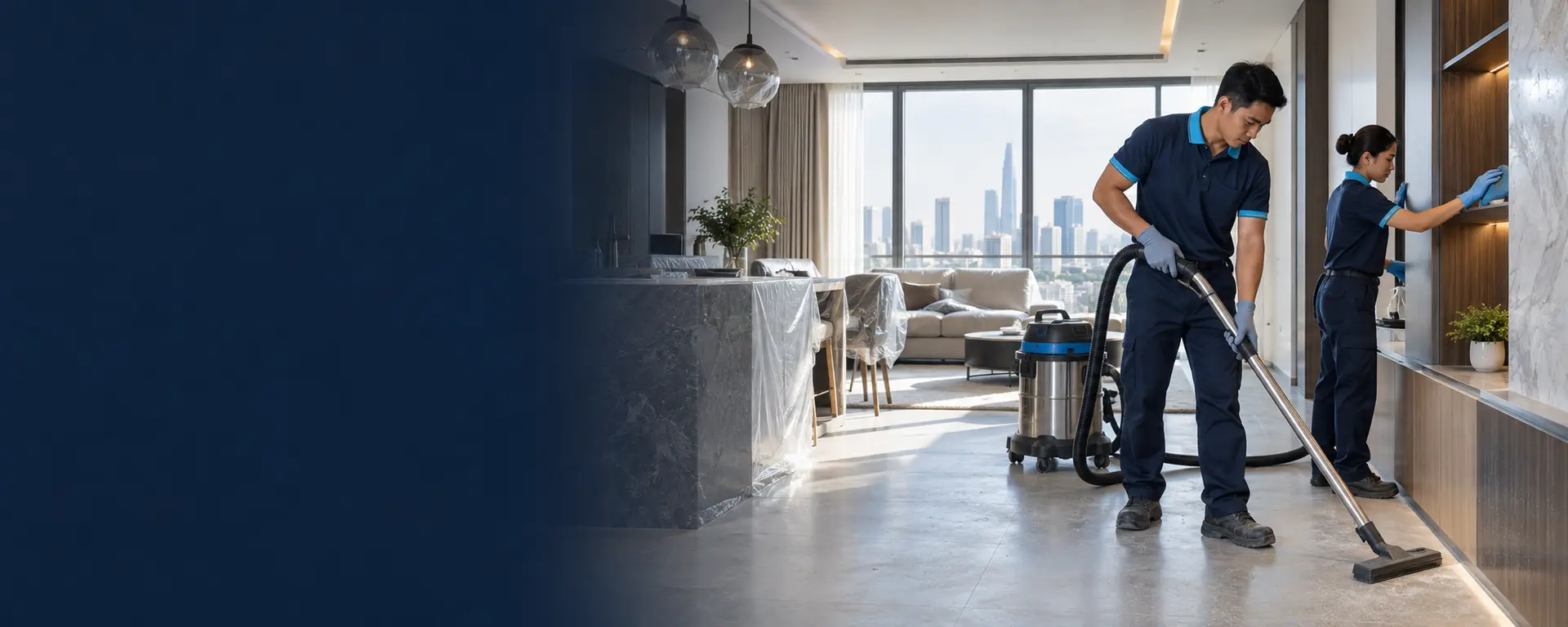 Vệ sinh sau xây dựng Đức Tín Clean