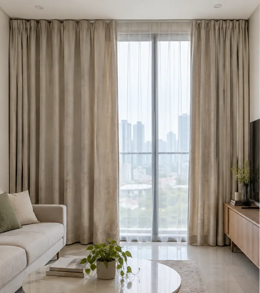Rèm trước khi làm sạch - ảnh minh họa