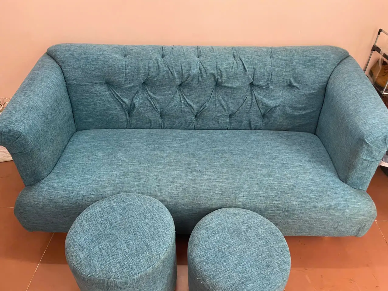 Sofa xanh sau khi vệ sinh